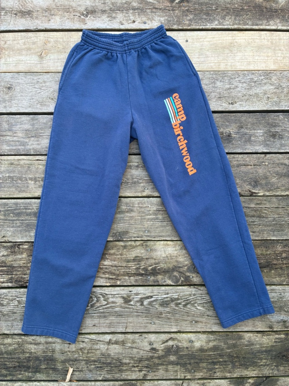 Camp Birchwood Navy Sweatpants, Women’s Medium